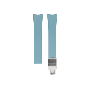 Delugs Baby Blue Curved CTS Rubber Strap Rubber Watch Strap