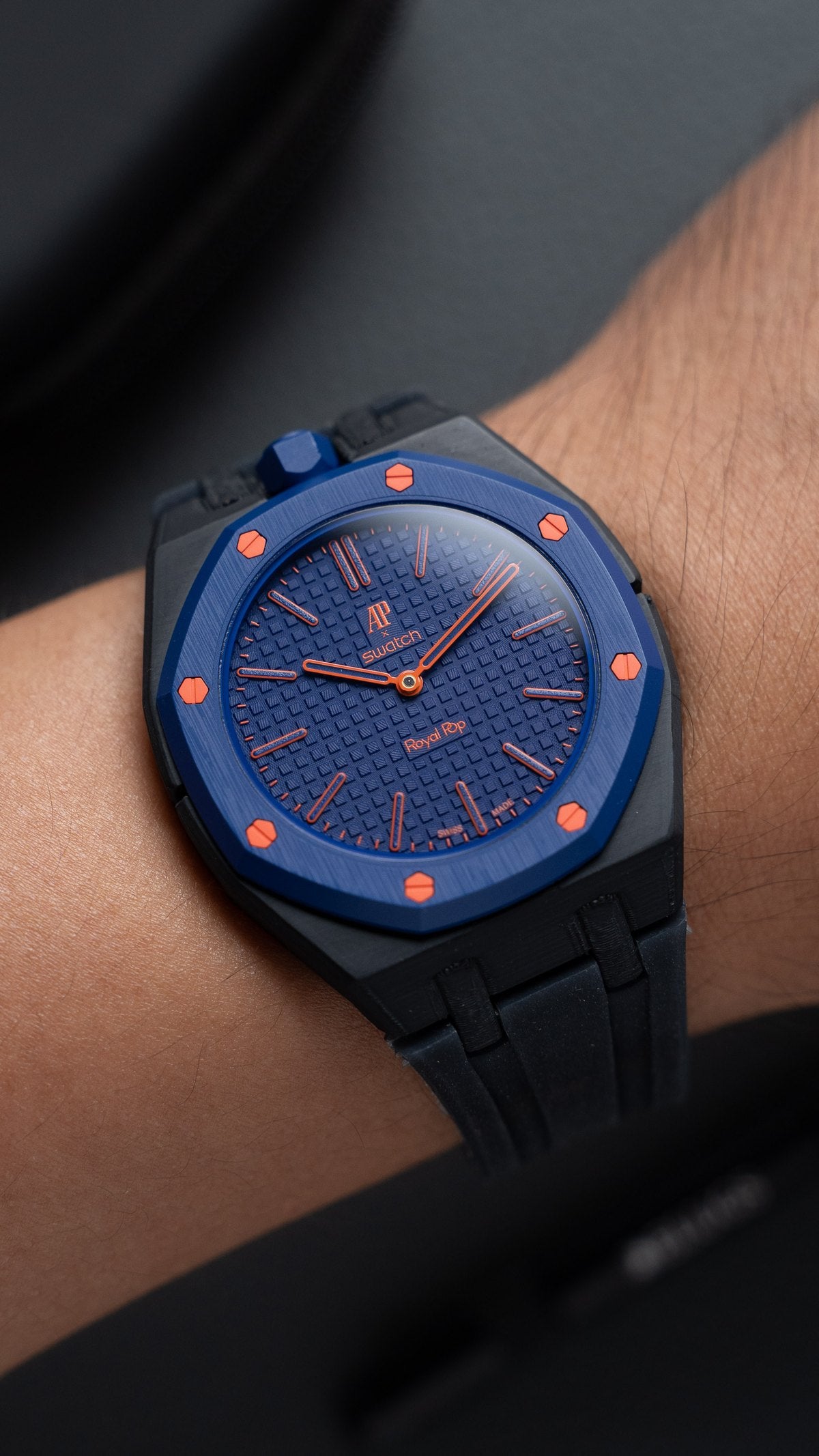 Swatch x AP Royal Pop wristwatch strap concept
